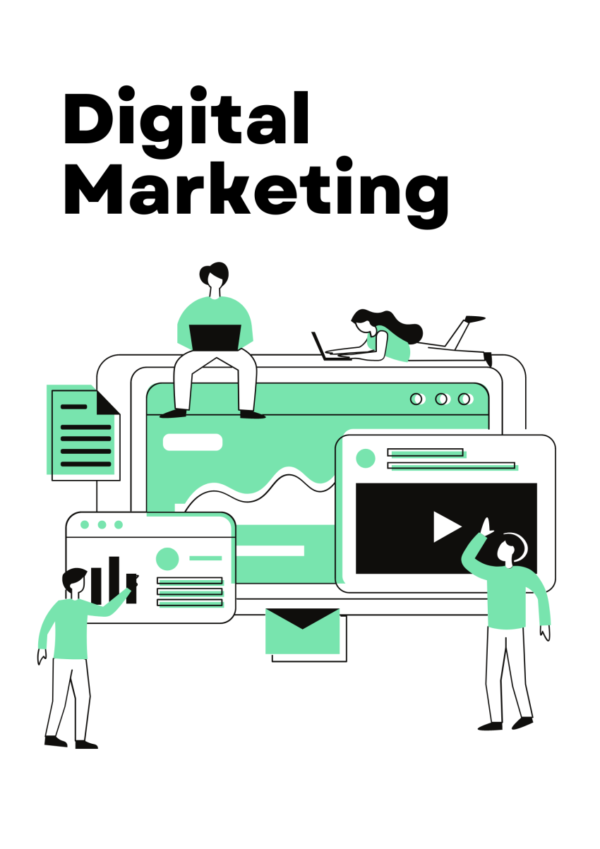 Green Tosca Black White Digital Marketing Online Workshop Poster