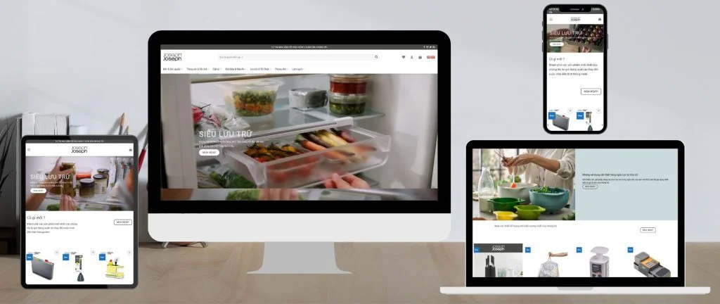 THIẾT KẾ WEBSITE BÁN HÀNG GIA DỤNG – JOSEPH JOSEPH